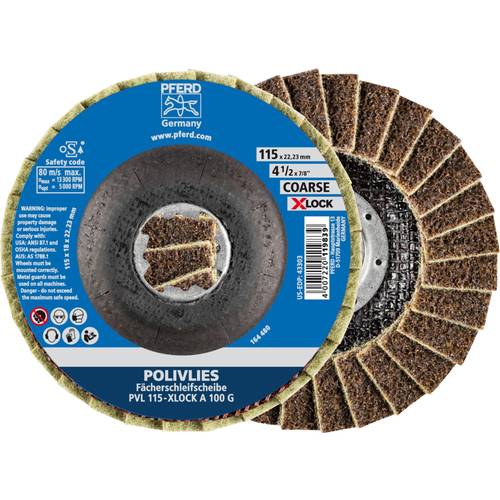 Thumbnail - PFERD TOOLS 44694201 POLIVLIES-Fächerscheibe PVL Korund Durchmesser 115 mm 5 St.