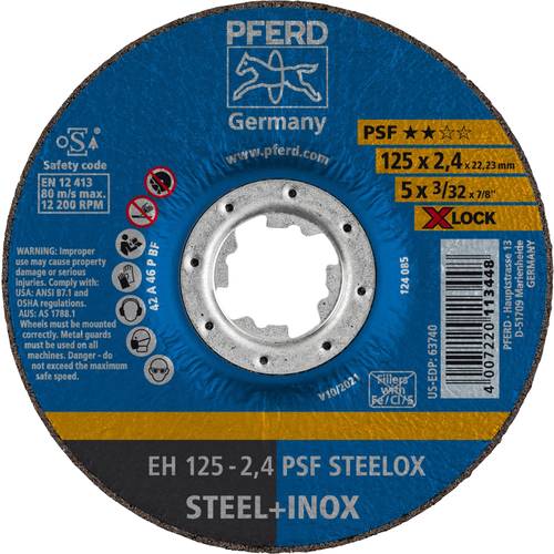 Thumbnail - PFERD TOOLS PSF STEELOX 61740125 Trennscheibe gekröpft 125 mm 25 St. Edelstahl, Stahl