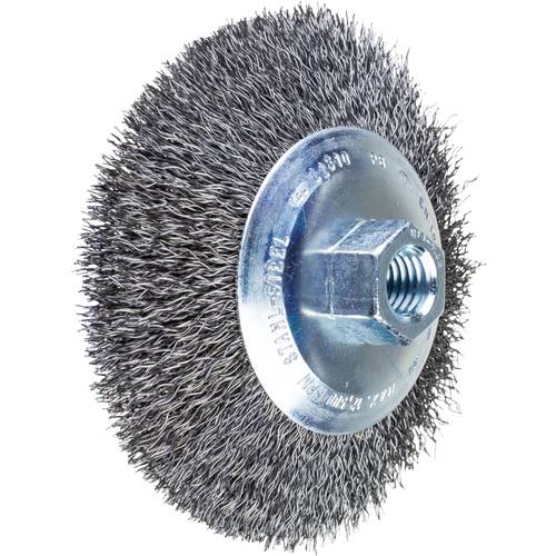 Thumbnail - PFERD TOOLS Kegelbürste ungezopft KBU Ø 115 x 10 mm M14 Stahl-Draht-Ø 0,35 für Winkelschleifer POS KBU 11510/M14 ST 0,35...