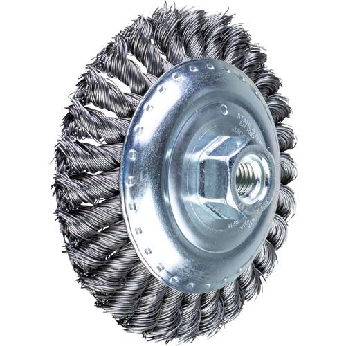 PFERD TOOLS Kegelbürste gezopft KBG Ø 125 x 15 mm M14 Stahl-Draht-Ø 0,50 für Winkelschleifer POS KBG 12515/M14 ST 0,50 4...