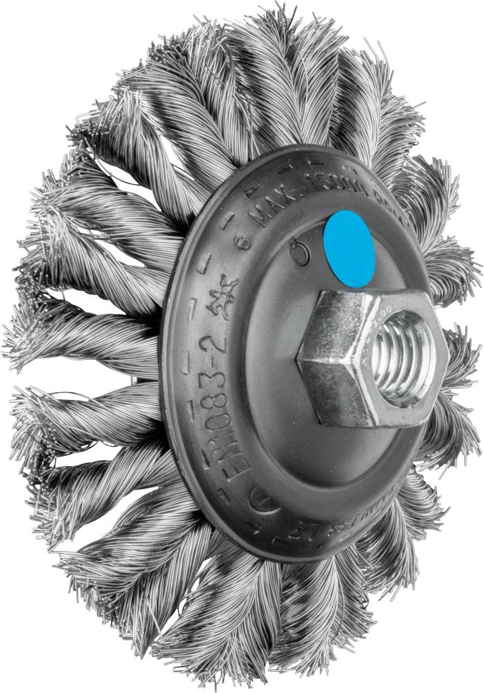 PFERD TOOLS COMBITWIST Kegelbürste gezopft KBG Ø 115 x 15 mm M14 Edelstahl-Draht-Ø 0,35 für Winkelschleifer POS KBG 1151...