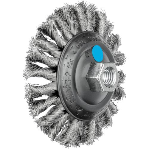 PFERD TOOLS COMBITWIST Kegelbürste gezopft KBG Ø 115 x 15 mm M14 Edelstahl-Draht-Ø 0,35 für Winkelschleifer POS KBG 1151...