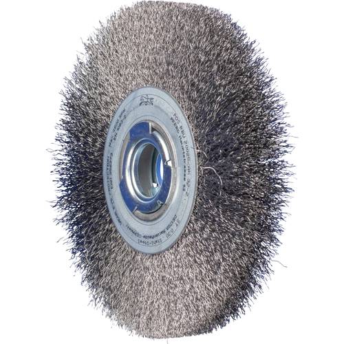 PFERD TOOLS POS Rundbürste breit ungezopft RBU Ø 200 x 25 mm variable Bohrung Stahl-Draht-Ø 0,30 für Schleifbock 1 POS R...