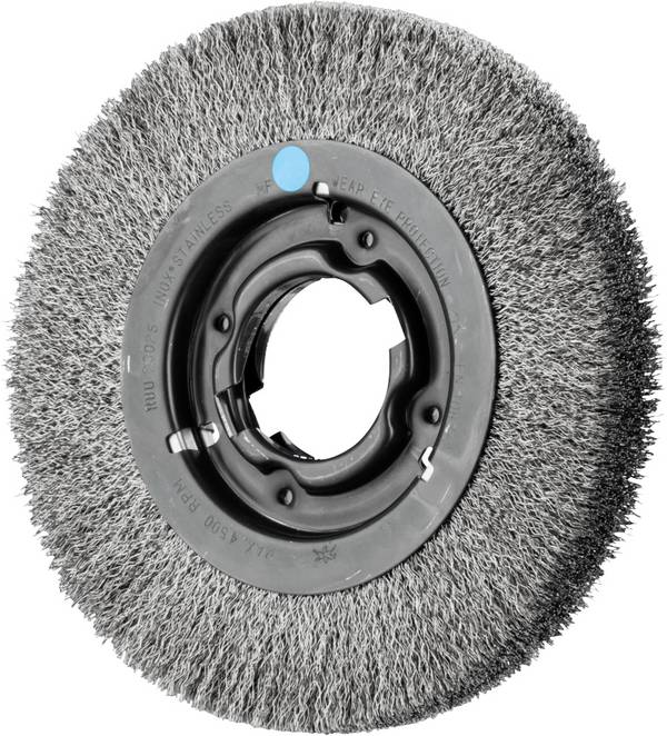 PFERD TOOLS Rundbürste breit ungezopft RBU Ø 200 x 25 mm variable Bohrung Edelstahl-Draht-Ø 0,30 für Schleifbock 1 POS RBU 20025/AK32-2 INOX 0,30  43701260 1 St.
