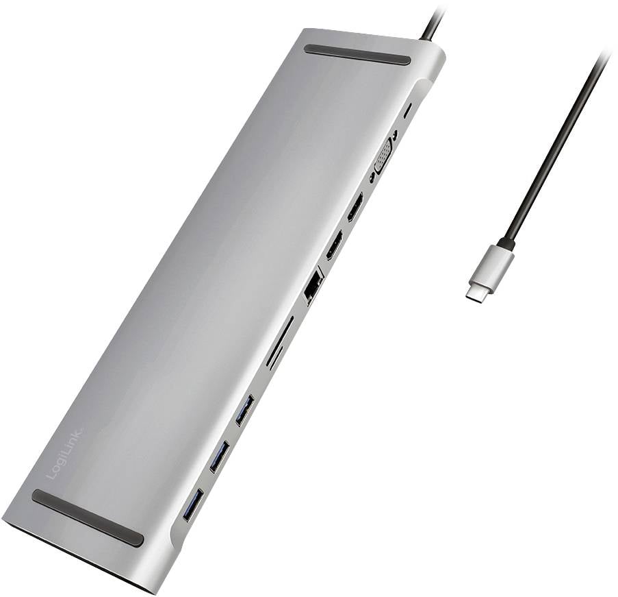 LOGILINK Dockingstation USB 3.2, 2x HDMI 11-Port, PD5, schw.