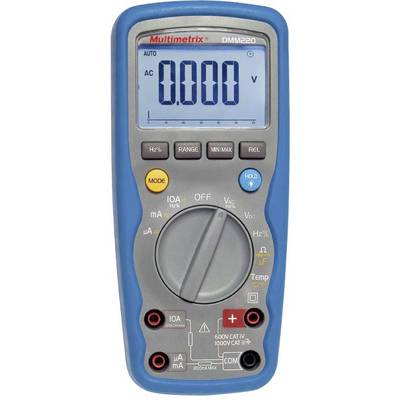 Multimetrix DMM 220 Hand-Multimeter kalibriert (ISO) digital Wasserdicht (IP67) CAT III 1000 V, CAT IV 600 V Anzeige (Co