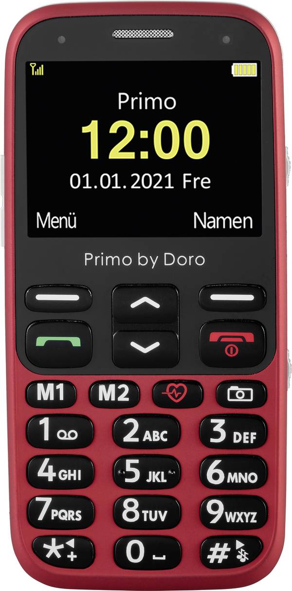 Primo by DORO 368 Senioren-Handy SOS Taste Rot