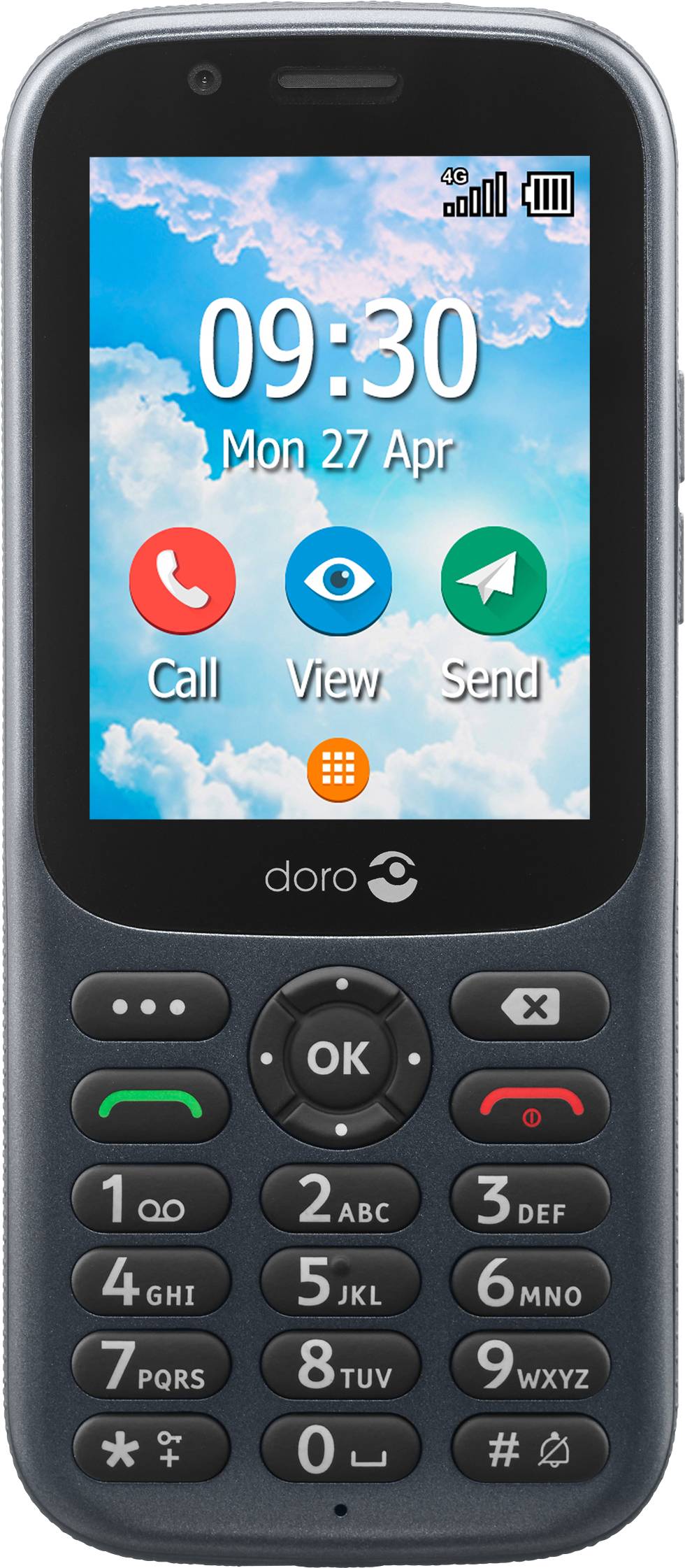 DORO Primo by DORO 730X Senioren-Handy IP54, SOS Taste Graphit