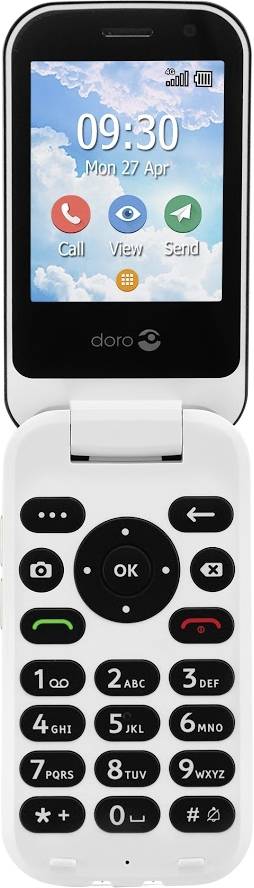Primo by DORO 7080 Senioren-Klapp-Handy SOS Taste Graphit, Weiß kaufen