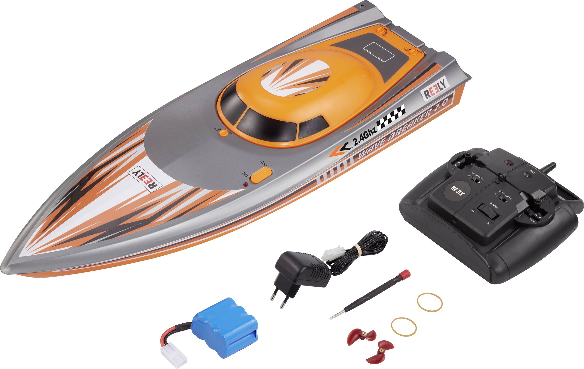 Reely Wavebreaker 2.0 RC Einsteiger Motorboot RtR 640 mm-4