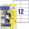 Avery-Zweckform 3424-10 Universal-Etiketten 105 x 48 mm Papier Weiß 120 St. Permanent haftend Farblaserdrucker, Laserdrucker