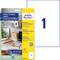 'Avery Zweckform Recycling Universal-Etiketten, für alle Drucker, 100% Recyclingpapier, 210 x 297 mm, 1 Etikett/Blatt, Design-Büroszene'