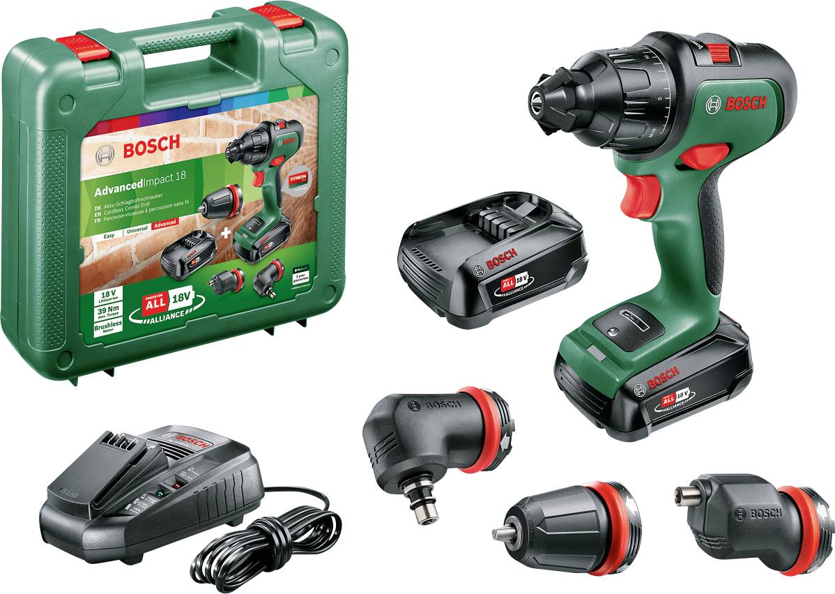 Bosch Home and Garden AdvancedImpact 18 -aku příklepová vrtačka akumulátor, kufřík, vč. nabíječky