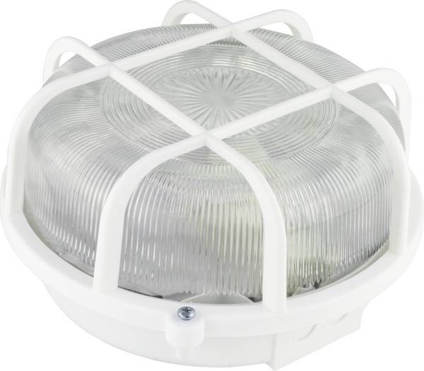 REV Rundleuchte Kunstst.LED 7W ws Feuchtraumleuchte  LED E27 7 W Warmweiß Weiß