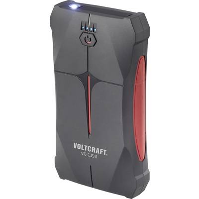 Tragbare Powerbank von VOLTCRAFT, Modell VC-CJS11, mit LED-Anzeige und wiederaufladbarer Batterie.
