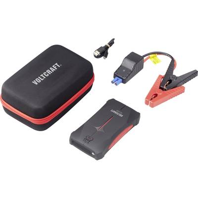 'Voltcraft Auto-Starthilfe-Set' mit Tasche, Powerbank, Kabel und Klemme. Hochwertiges Notfallset für Autos.