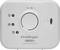 Ein Kohlenmonoxidmelder mit Testknopf, LED-Anzeigen für Betrieb, Fehler und CO-Alarm, Label 'FireAngel Wi-Safe 2'.