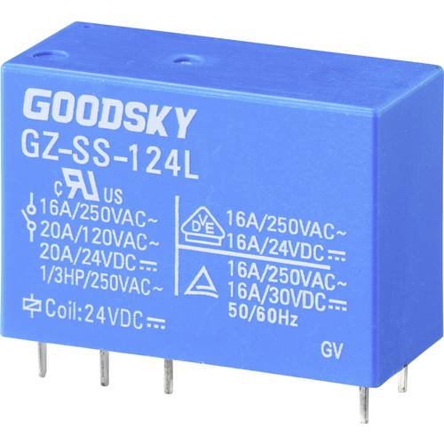 GoodSky GZ-SS-124L Printrelais 24 V/DC 20 A 1 Wechsler 1 St. Tube