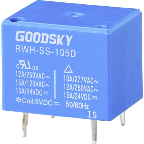 GoodSky RWH-SS-105D Printrelais 5 V/DC 15 A 1 Wechsler 1 St. Tray