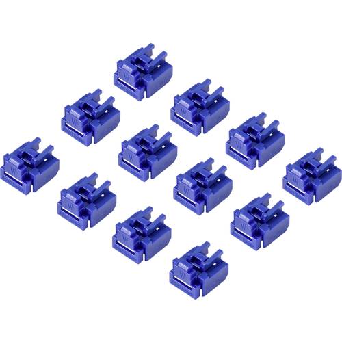 Renkforce RJ45 LAN Port Schloss RF-4695228 12er Set Blau RF-4695228