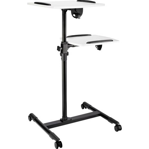 Thumbnail - hama 00077510 Beamertisch mit 2 Ebenen (42 x 50/40 x 35 cm), höhenverstellbar, mit Rollen