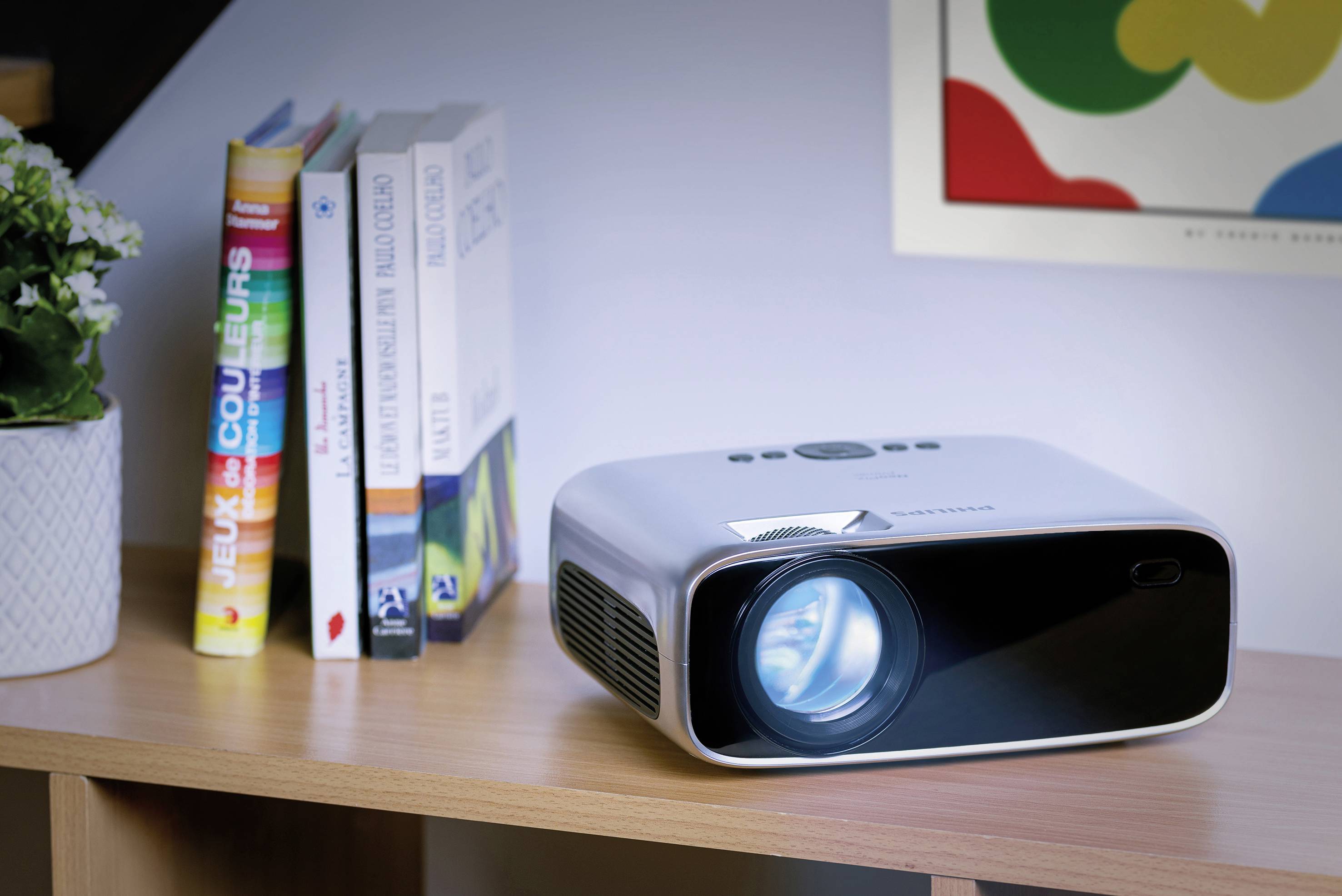 Philips Home Projector Beamer NeoPix Prime 2 LED 1280 x 720 WXGA Full HD, Integrierter Lautsprecher, WLAN-2
