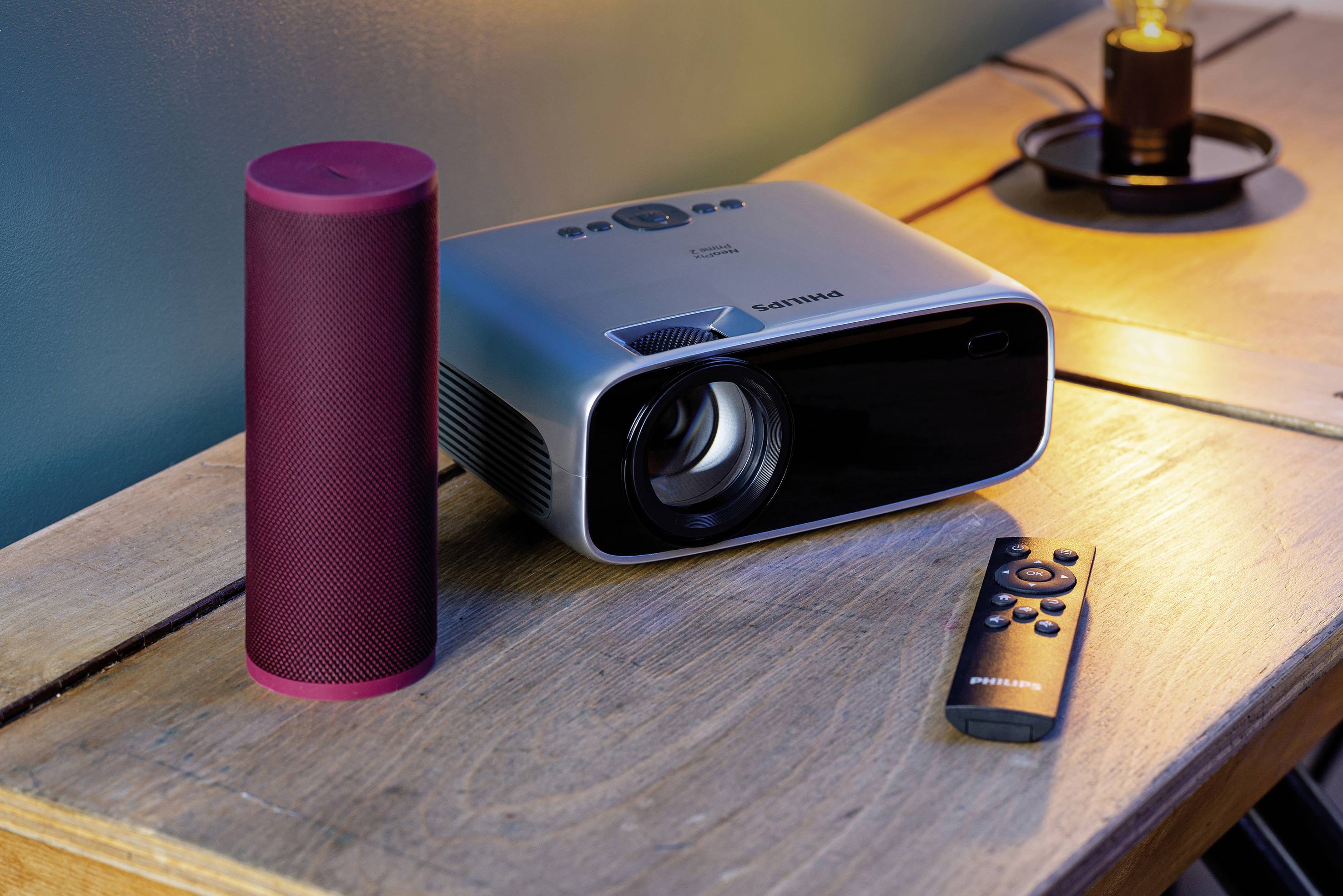Philips Home Projector Beamer NeoPix Prime 2 LED 1280 x 720 WXGA Full HD, Integrierter Lautsprecher, WLAN-3