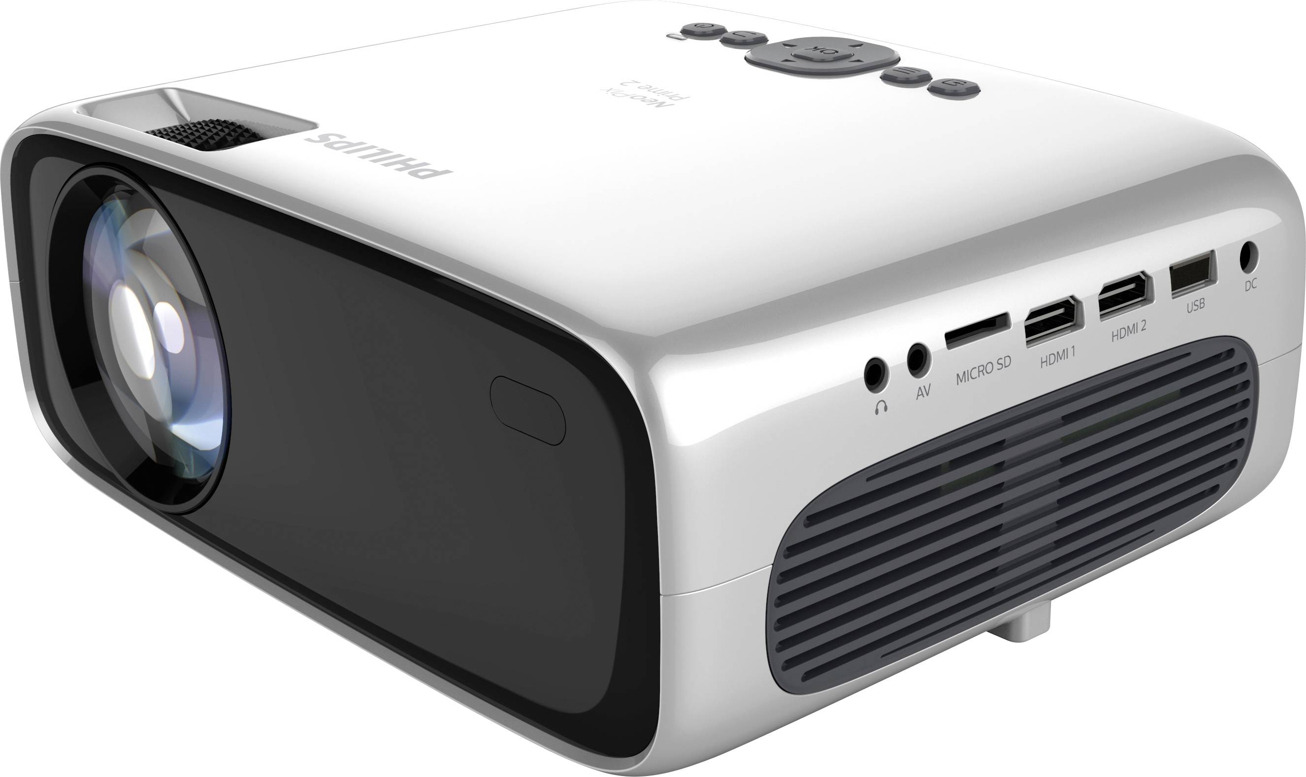 Philips Home Projector Beamer NeoPix Prime 2 LED 1280 x 720 WXGA Full HD, Integrierter Lautsprecher, WLAN-5