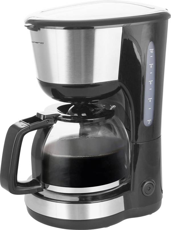 EMERIO CME-122933 Kaffeemaschine Schwarz, Silber  Fassungsvermögen Tassen=12 Glaskanne, Warmhaltefunktion