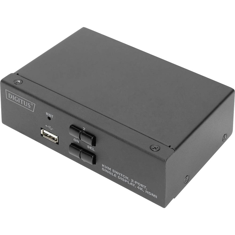 Digitus DS-12870 KVM-switch 2 + 1 poorten HDMI Afstandsbediening, Toetsenbord 3840 x 2160 Pixel