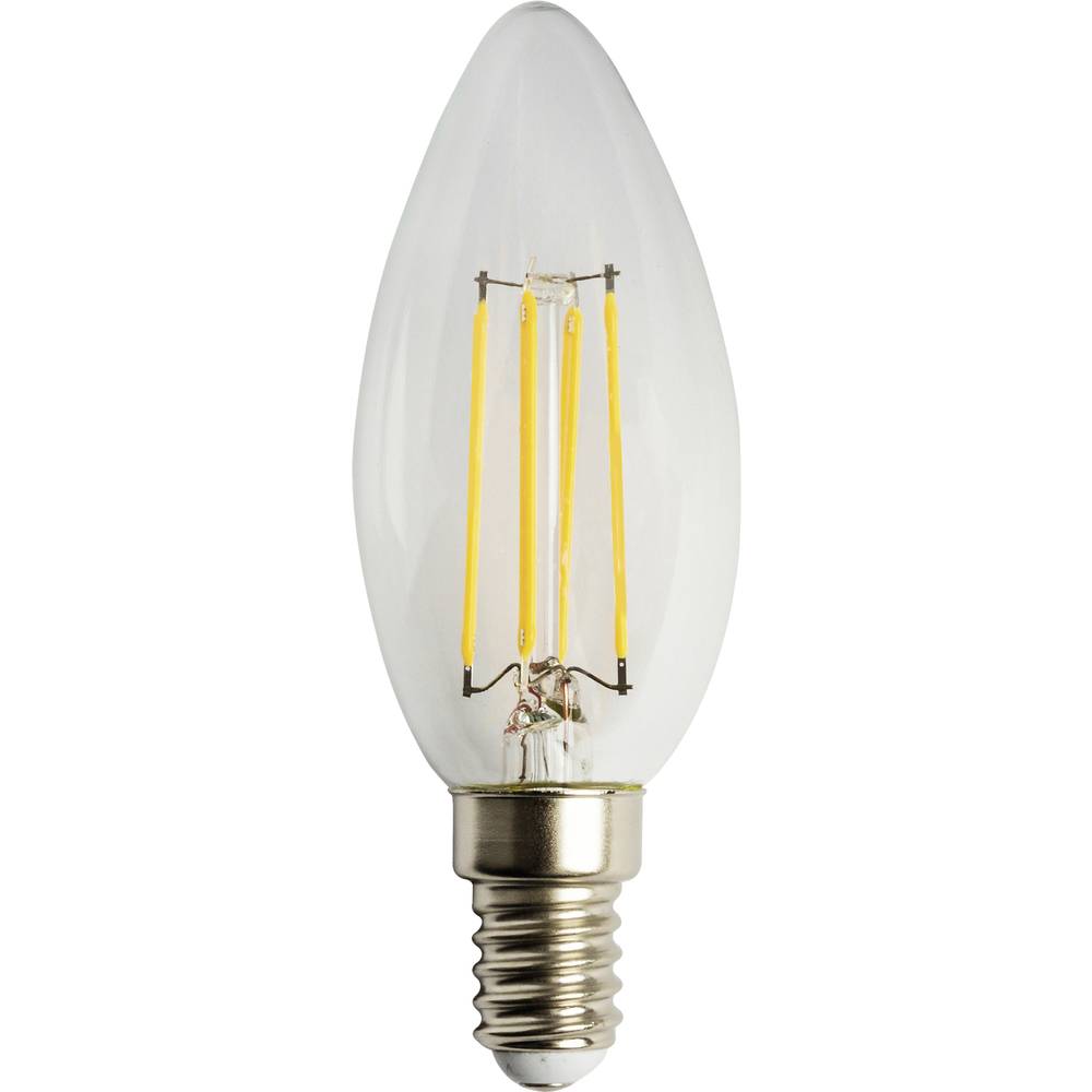 Heitronic LED-lamp Energielabel A++ (A++ E) E14 Kaars 4 W = 38 W Warmwit (Ø x l) 56 mm x 125 mm Niet