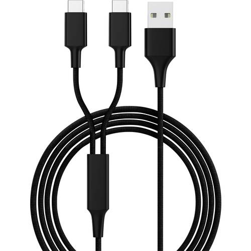 Smrter USB-Ladekabel USB 2.0 USB-A Stecker, USB-C® Stecker 1.20 m Schwarz SMRTER_HYDRA_DUO_C_BK