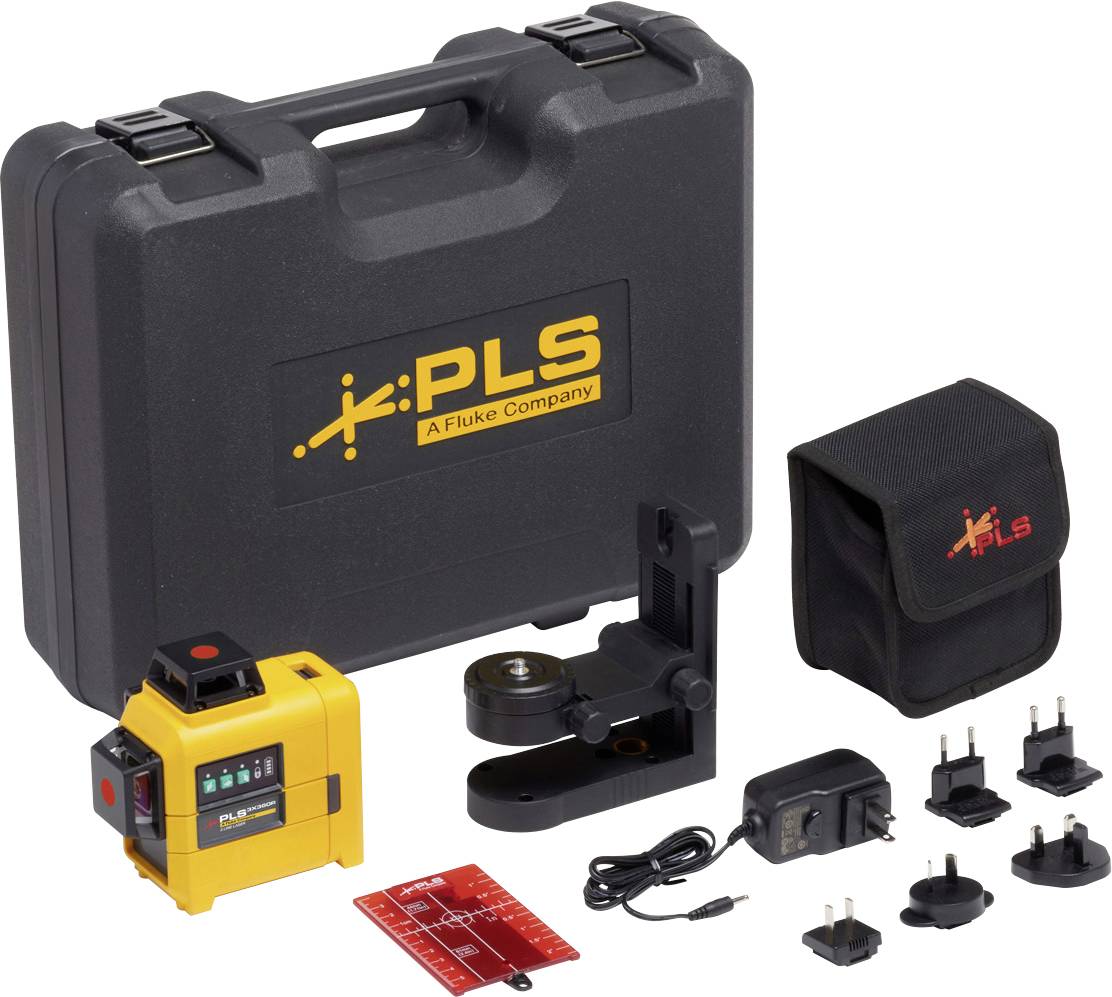 Fluke PLS 3X360R KIT křížová laserová vodováha dosah (max.): 50 m