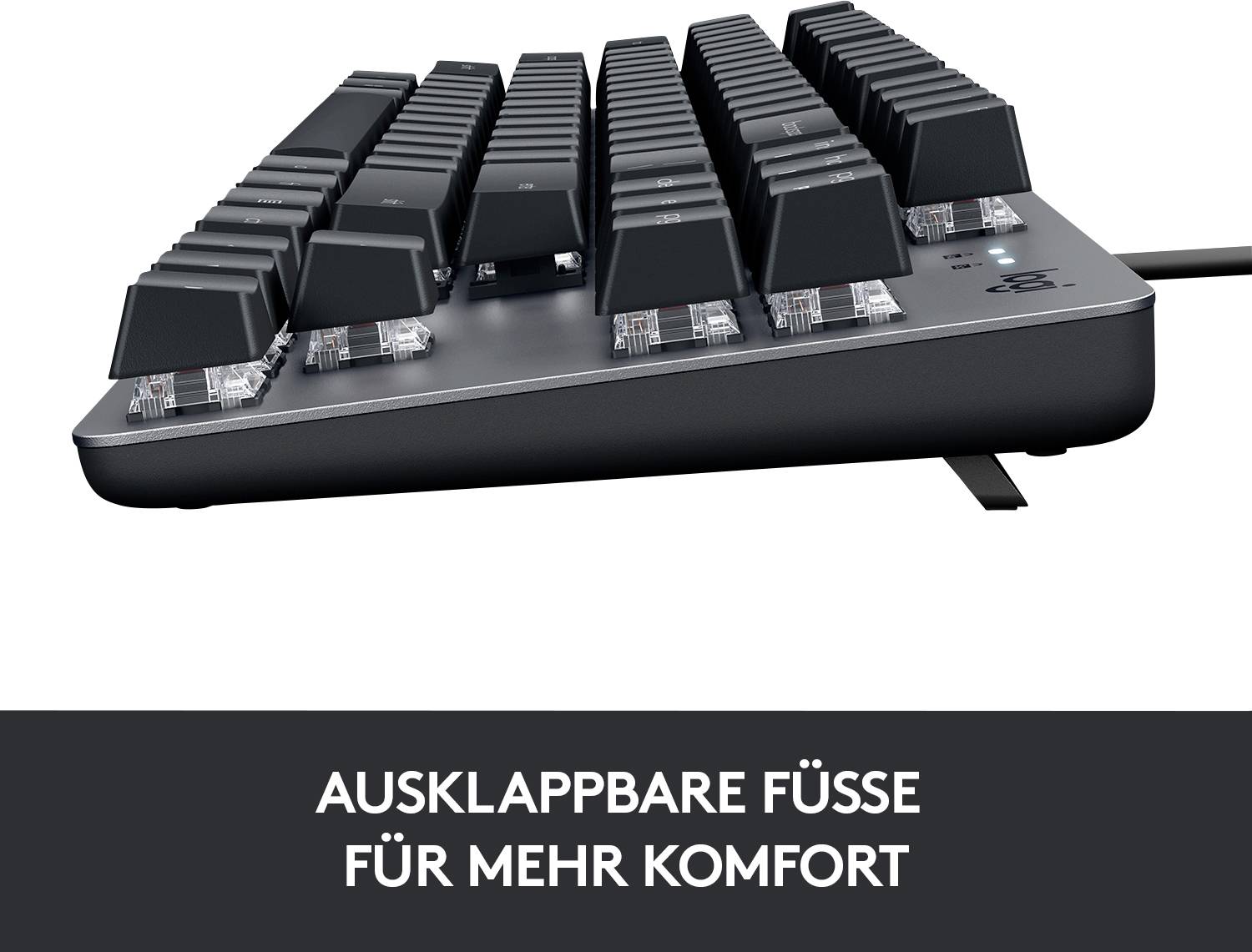 Logitech K835 TKL Kabelgebunden Gaming-Tastatur Deutsch, QWERTZ Graphit, Grau Switch: Red-4