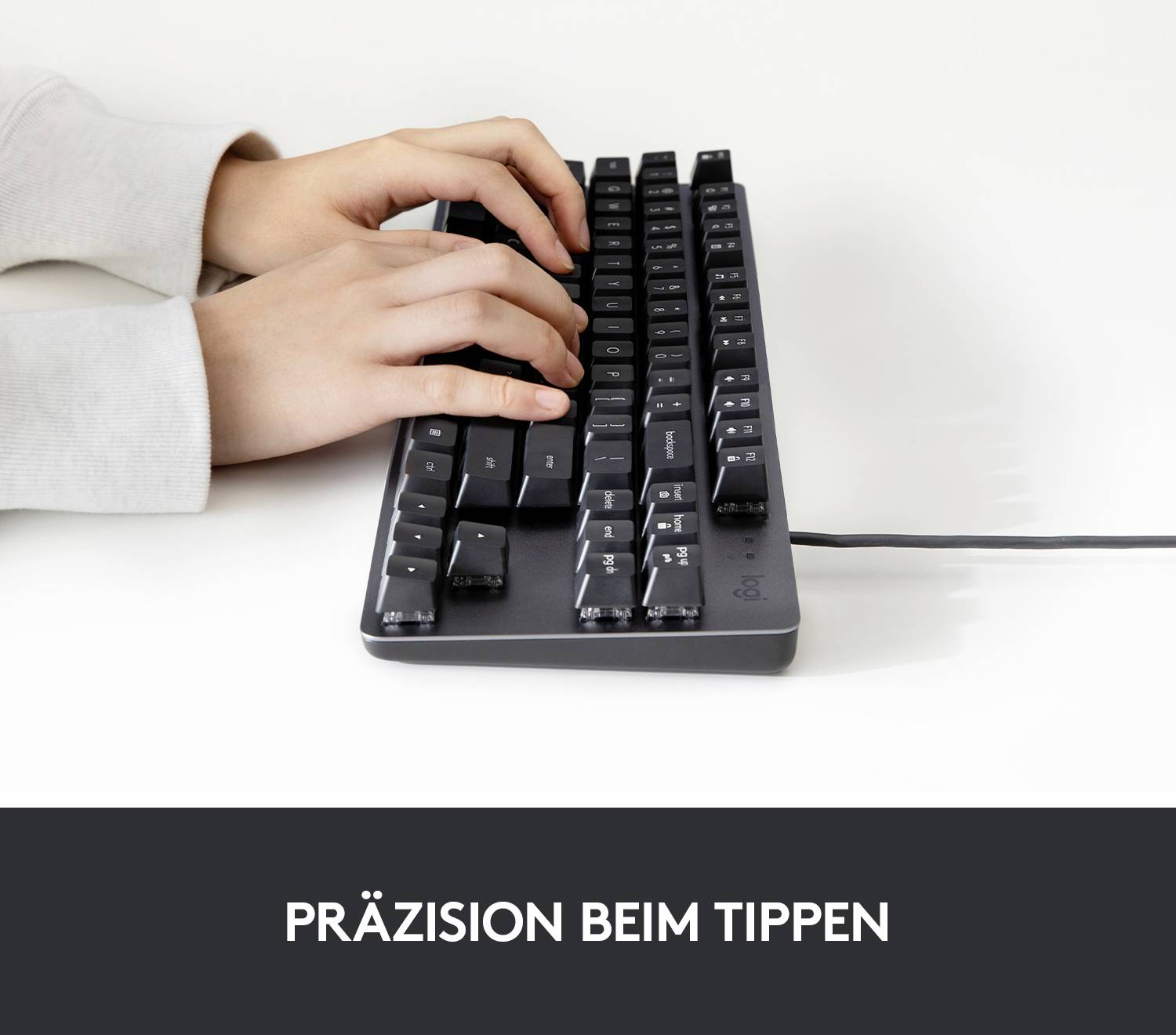 Logitech K835 TKL Kabelgebunden Gaming-Tastatur Deutsch, QWERTZ Graphit, Grau Switch: Red-6