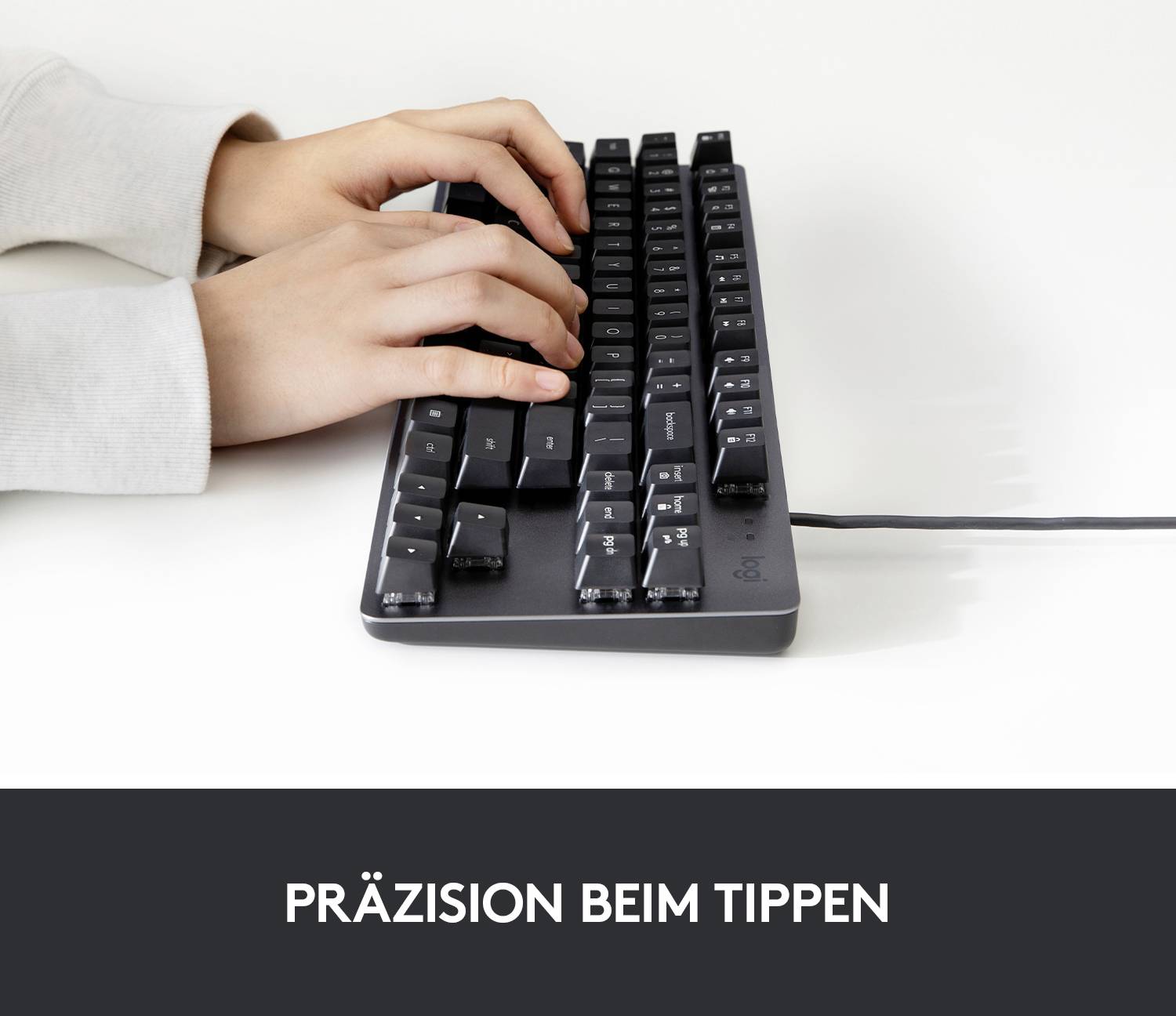 Logitech K835 TKL Kabelgebunden Gaming-Tastatur Deutsch, QWERTZ Graphit, Grau Switch: Blue-6