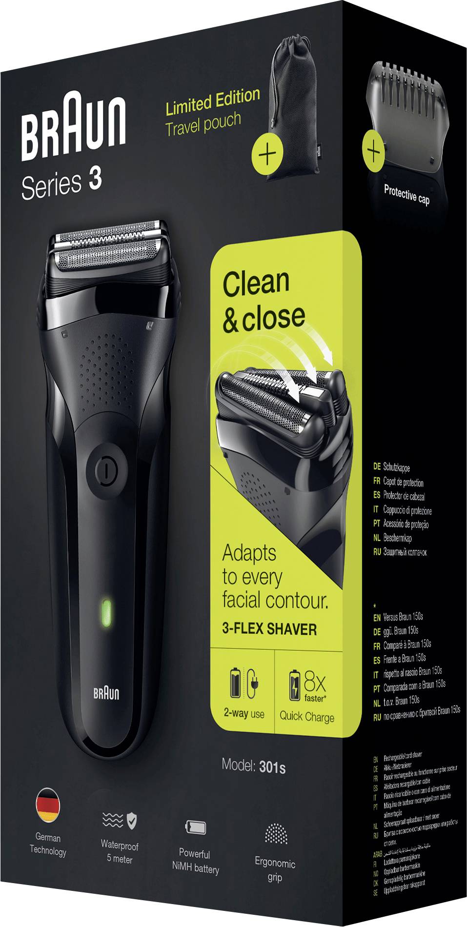 Braun Series3 301s 301s Folienrasierer Schwarz-6