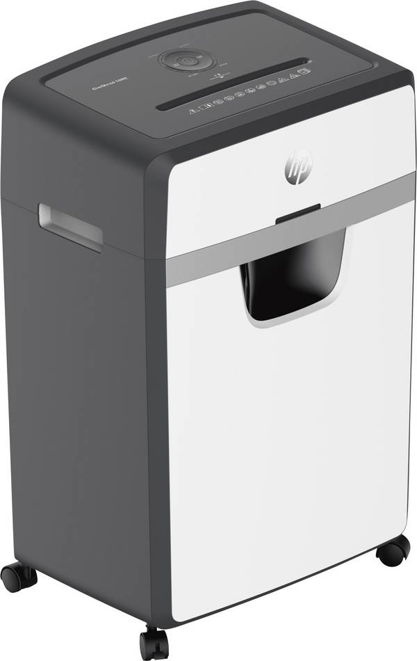 HP OneShred 16MC Aktenvernichter 16 Partikelschnitt 2 x 15 mm  30 l Vernichtet auch Büroklammern, Kreditkarte, Heftklammern