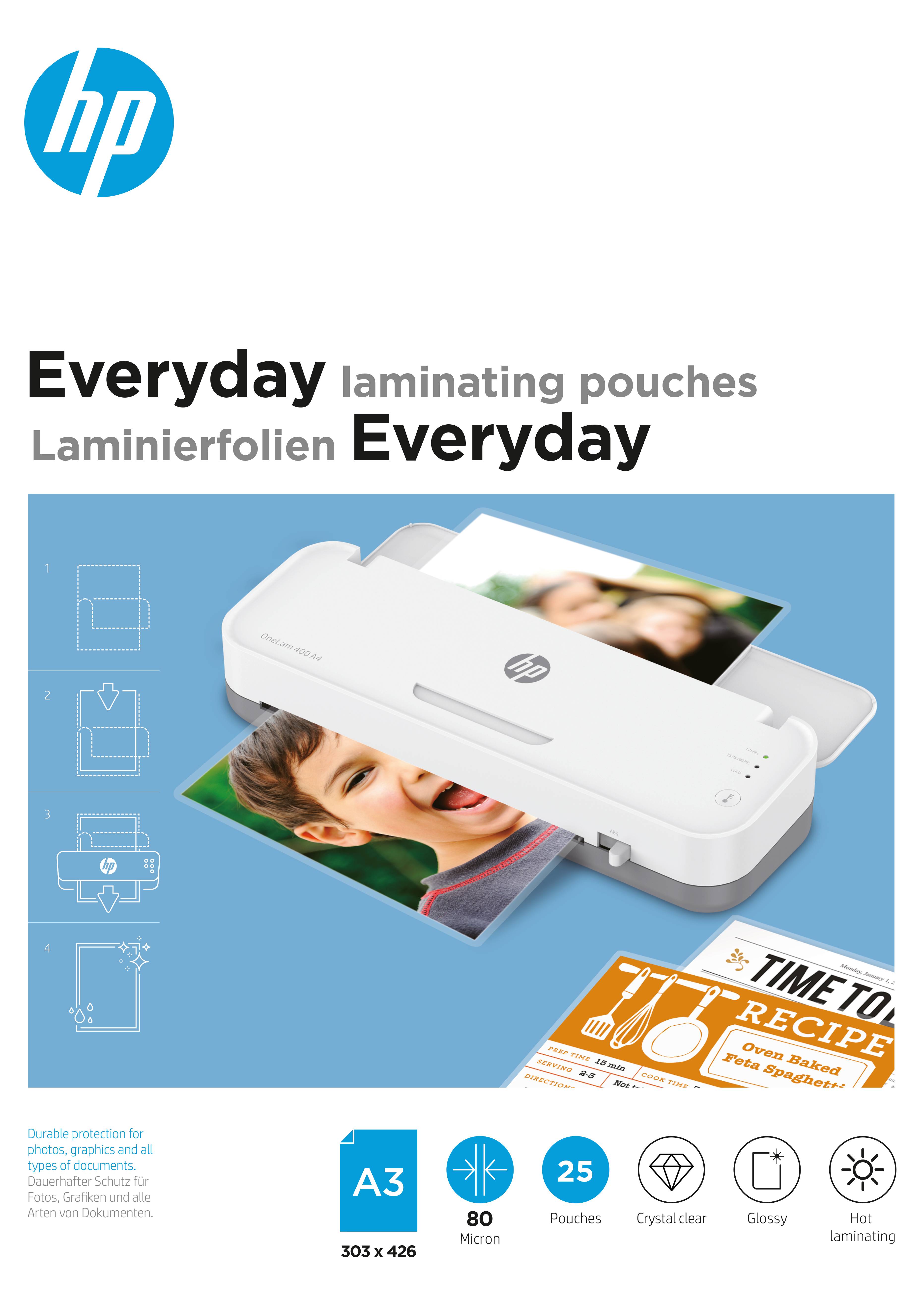HP Laminierfolie DIN A3 80 micron glänzend 25 St.-1