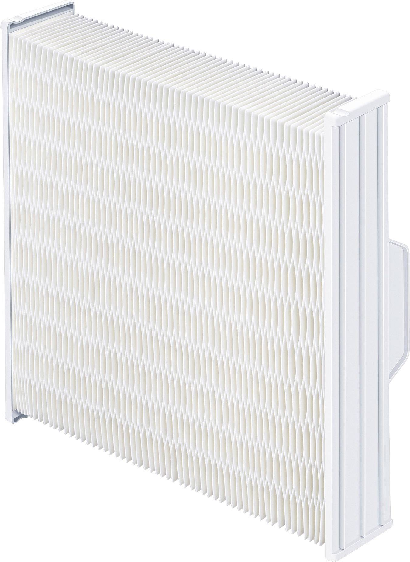 Luftfilter mit weißem, gefaltetem Papierdesign, in einem rechteckigen Rahmen.