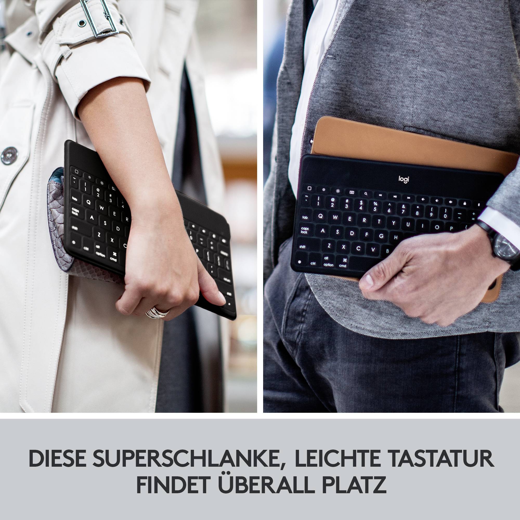 Logitech Keys-To-Go Tablet-Tastatur Passend für Marke (Tablet): Apple iPad, iPhone, Apple TV Apple iOS®-1