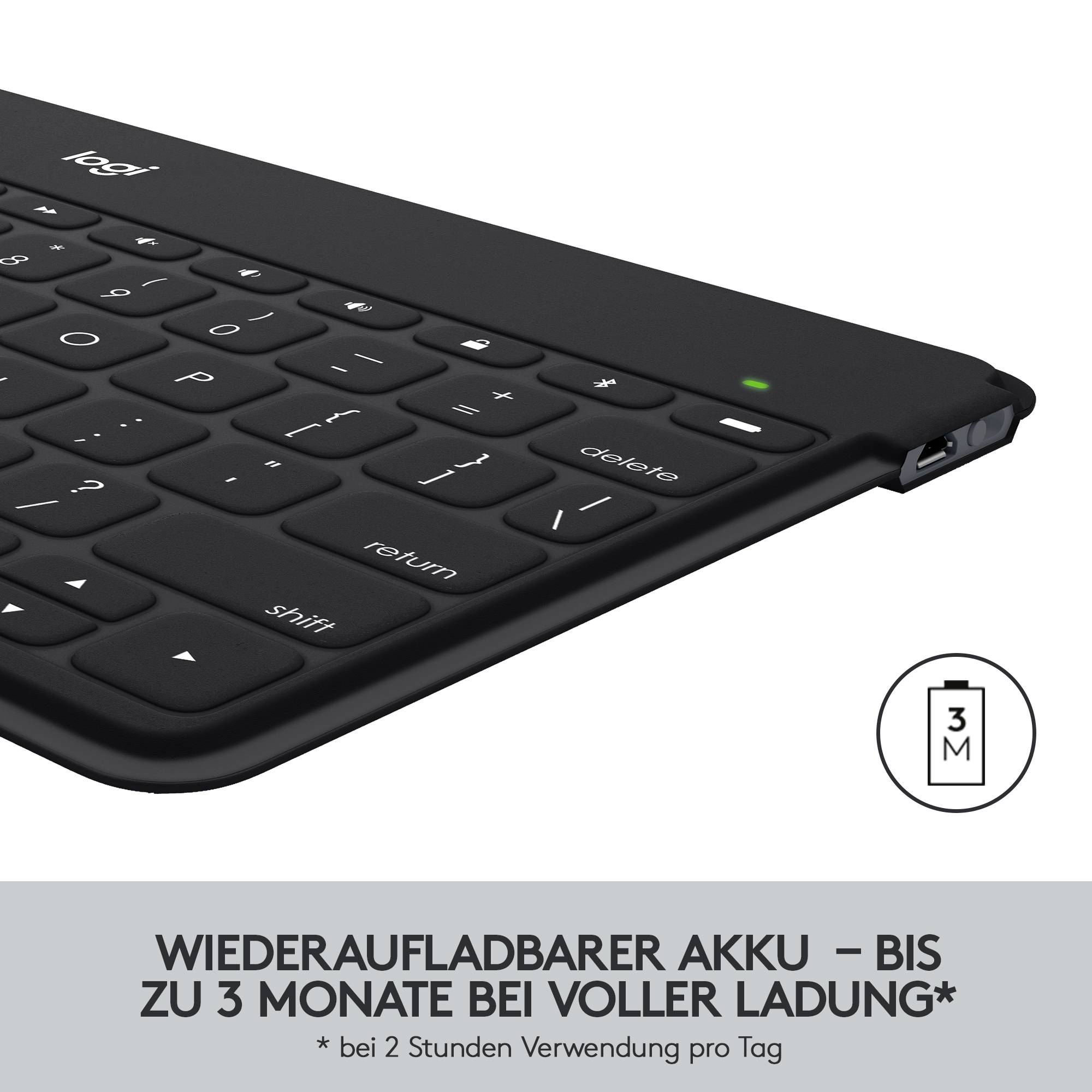 Logitech Keys-To-Go Tablet-Tastatur Passend für Marke (Tablet): Apple iPad, iPhone, Apple TV Apple iOS®-2