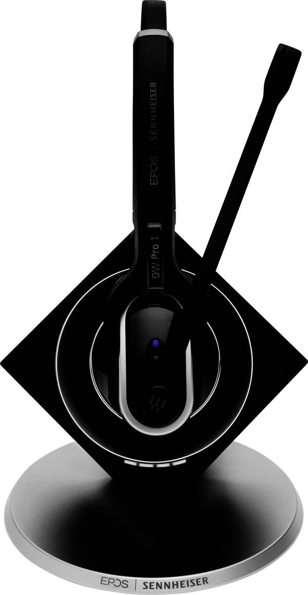 EPOS IMPACT DW 20 ML EU  On Ear Headset DECT Mono Schwarz Noise Cancelling Lautstärkeregelung, Mikrofon-Stummschaltung Telefon