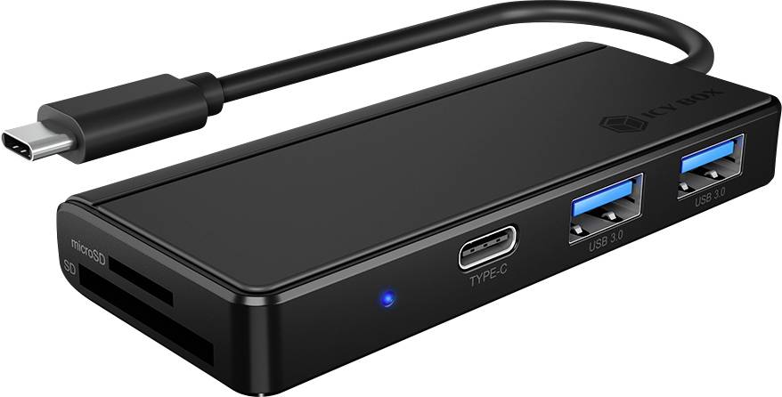 ICY BOX 60796 USB-C Mini-Dockingstation Passend für Marke: Universal integrierter Kartenl