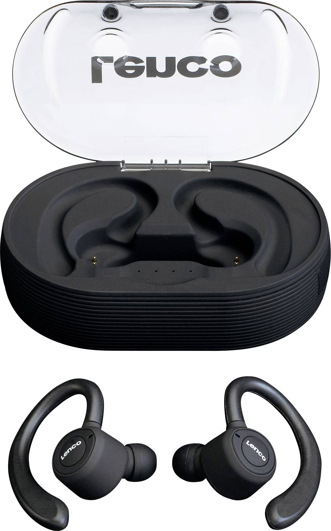 LENCO EPB-460BK Bluetooth® Sport In Ear Stereo-Headset In Ear Headset, Ohrbügel, Schweißresiste