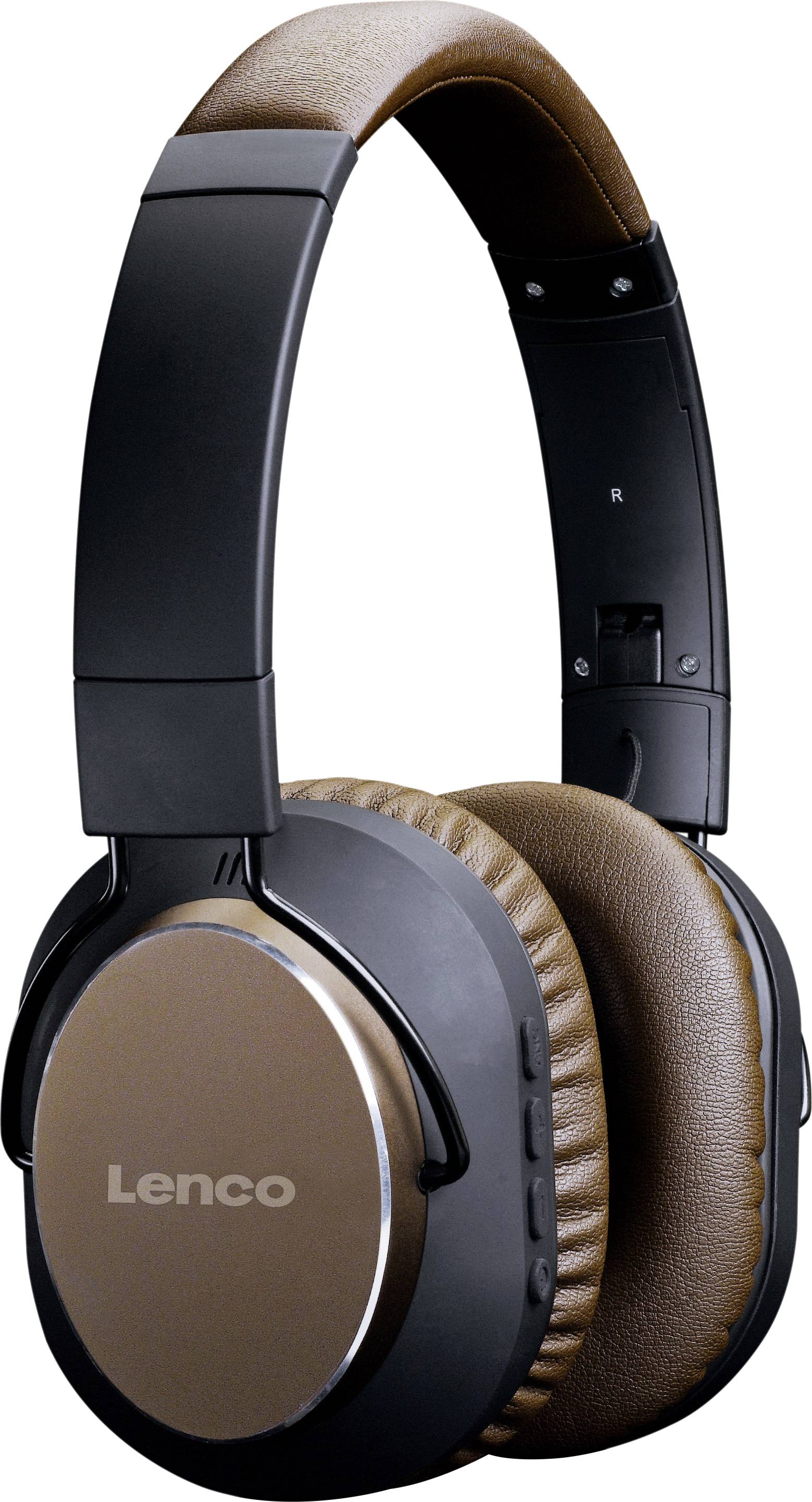LENCO HPB-730BN Bluetooth® HiFi Over Ear Stereo-Headset Over Ear Noise Cancelling, Headset, Sch