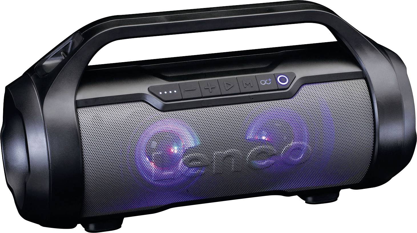 LENCO SPR-070BK Bluetooth Lautsprecher AUX, FM Radio, USB, spritzwassergeschützt, S