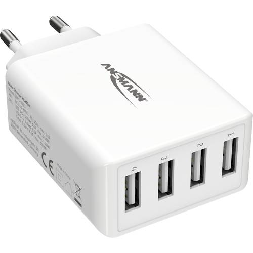 Ansmann HomeCharger HC430 USB Ladegerät 30 W 4x USB-A Weiß Innenbereich
