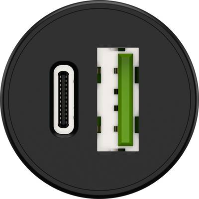 'Abbildung eines USB-C- und USB-A-Anschlusses nebeneinander auf einem schwarzen Hintergrund, beide zeigen Schnittstellenstruktur.'
