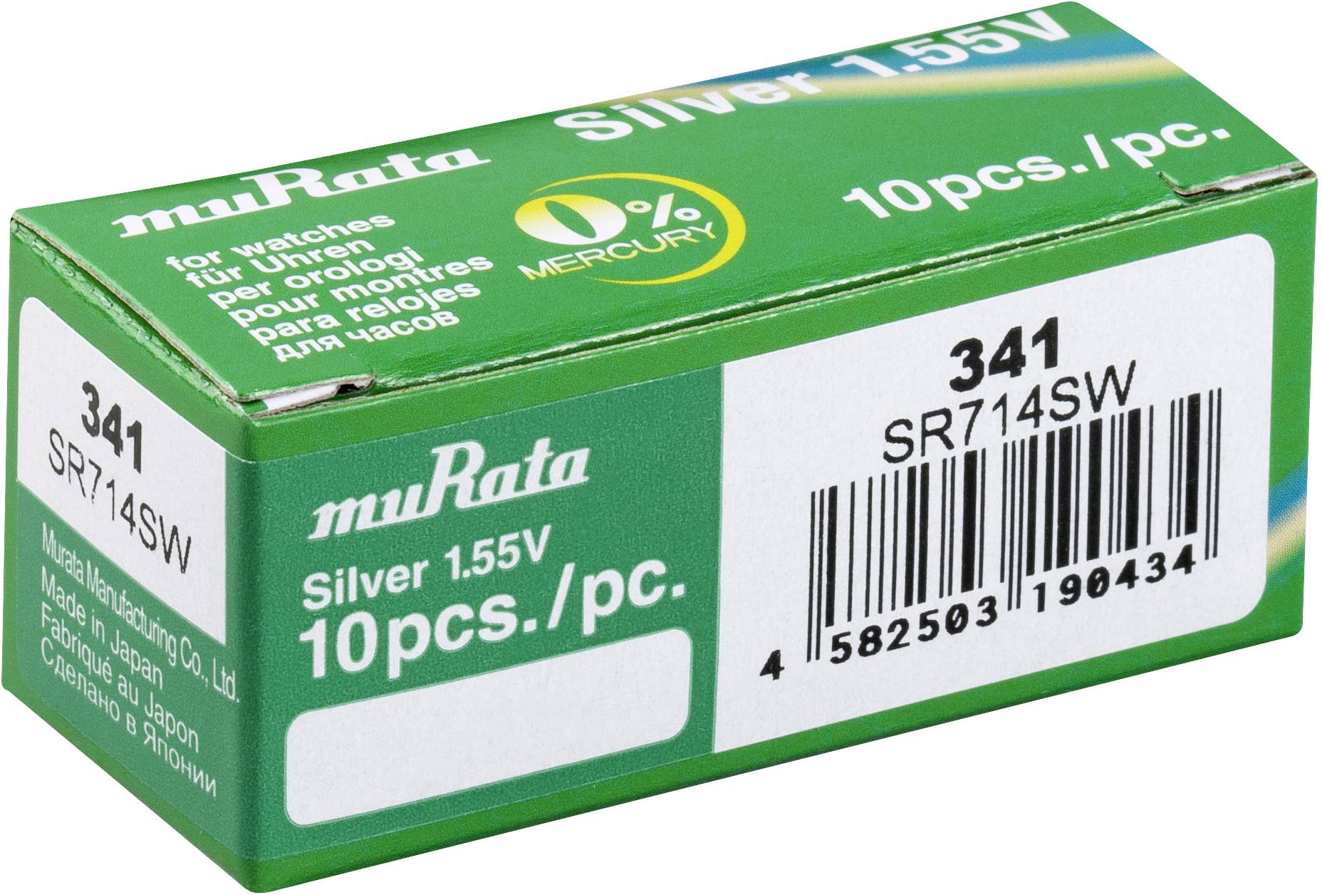 MURATA SR714SW-PBWW Knopfzelle 341 Silberoxid 15 mAh 1.55 V 10 St.